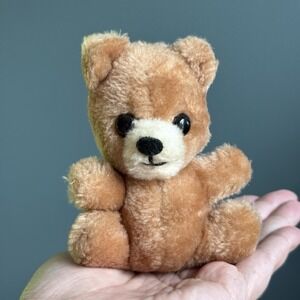 Vintage‎ 1978 Dakin Bean Bag Teddy Bear Babies Plush 5" Stuffed Brown Sitting